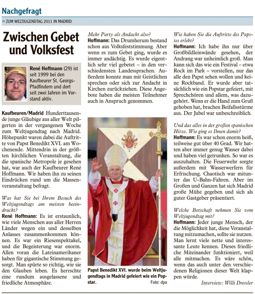Nachgefragt bei René (Allgäuer Zeitung)